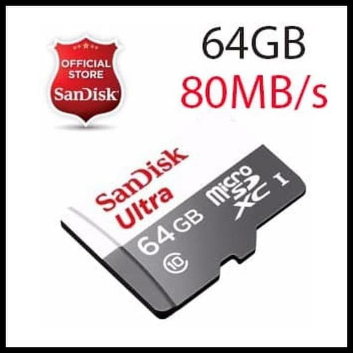 Memory Card Sandisk® 64GB Ultra Speed 80MB/S Original