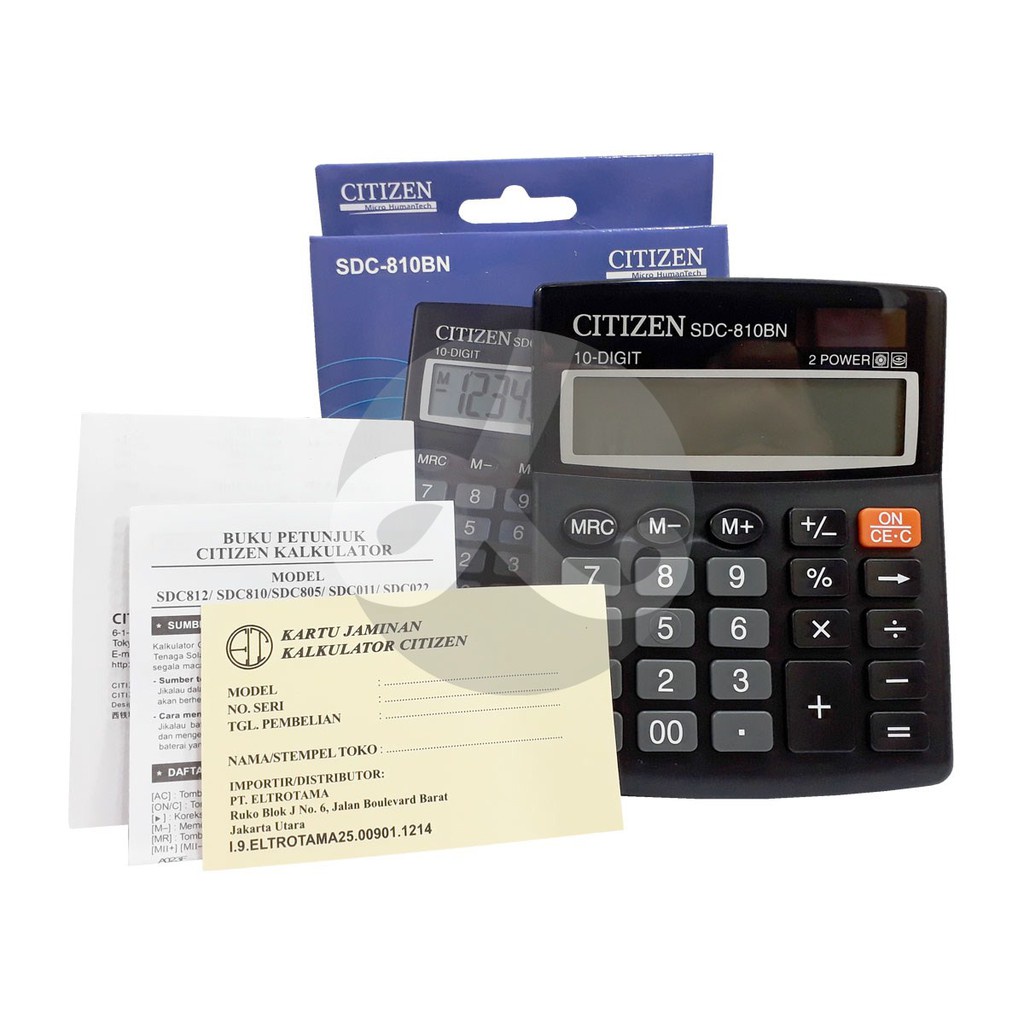Calculator Kalkulator CITIZEN SDC-810BN/NR Dekstop Calculator Original