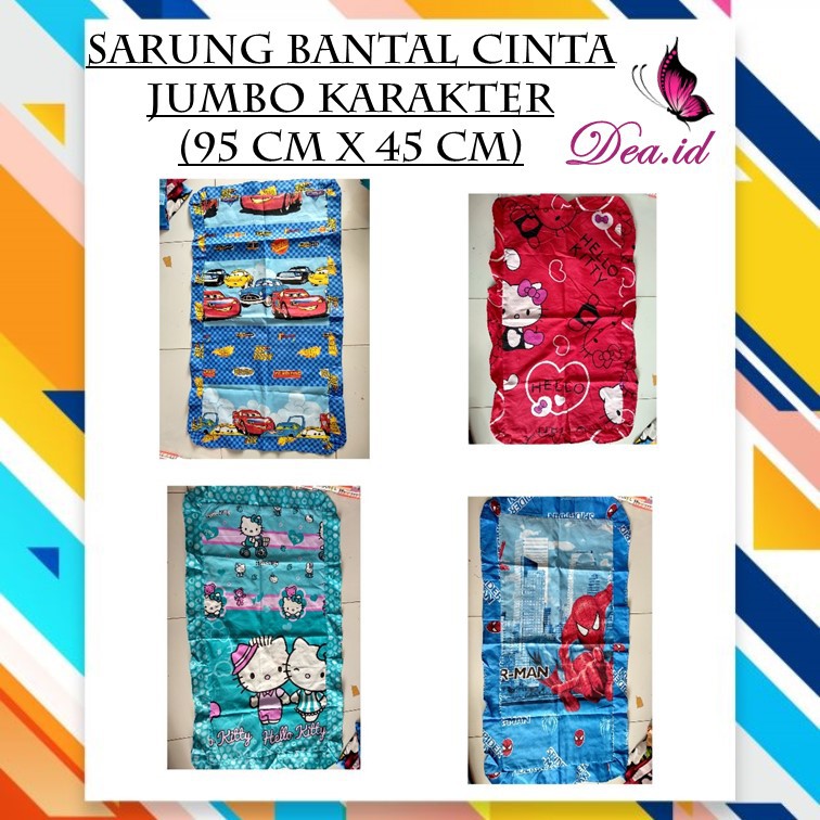 [DEASTORE] SARUNG BANTAL CINTA KARAKTER JUMBO UKURAN 45 x 95 cm