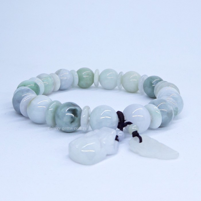 Gelang Batu Hoki Giok Burma Jadeite Jade Original