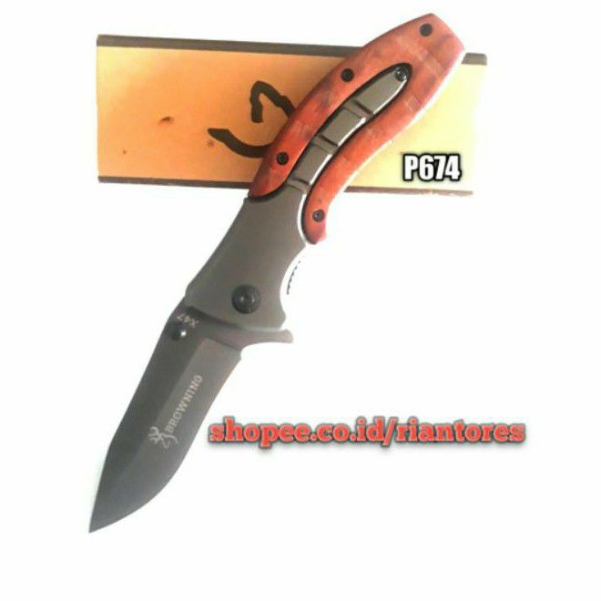 Browning pisau lipat P674 pisau survival pisau outdoor browning