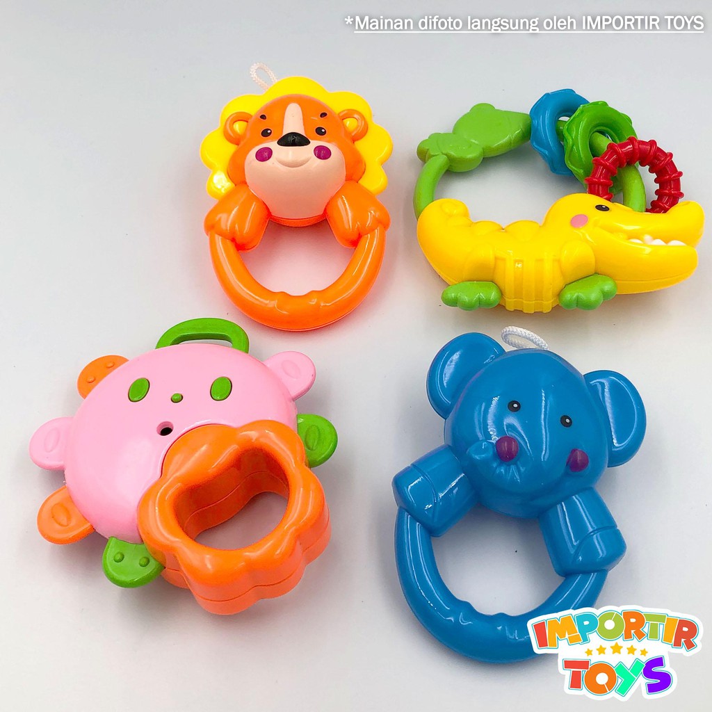 Mainan Bayi 4 KERINCINGAN SET IMPORT QUALITY Ber-SNI Warna Warni HAPPY TOYS