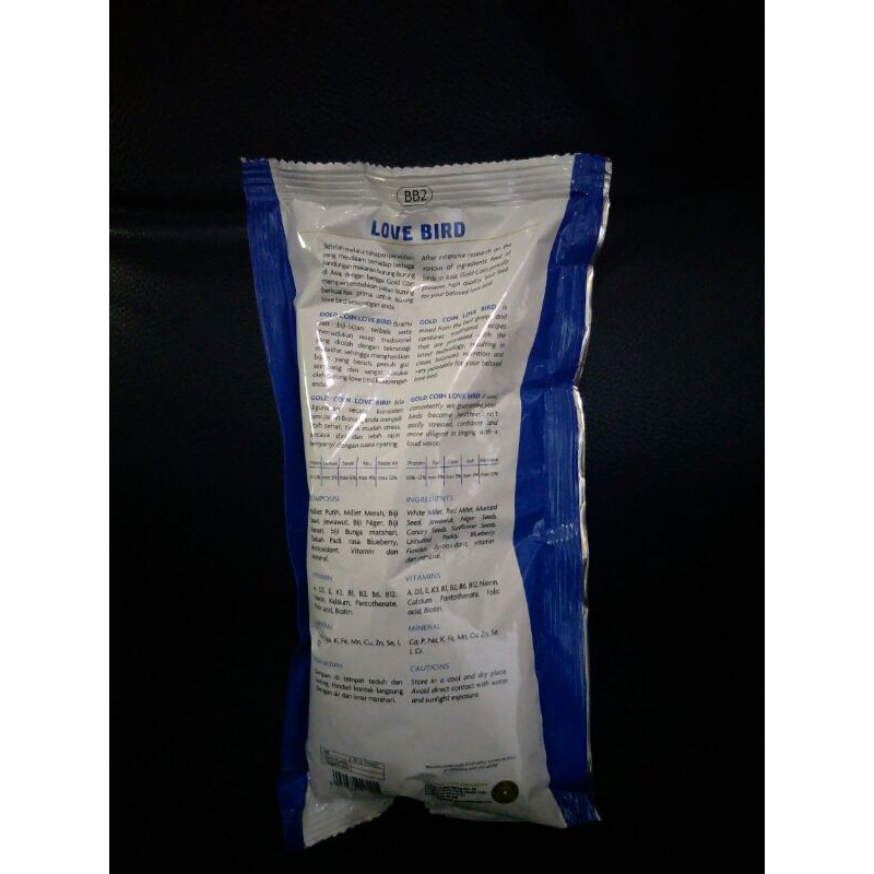 gold coin lovebird/pakan burung lovebird/gold coin