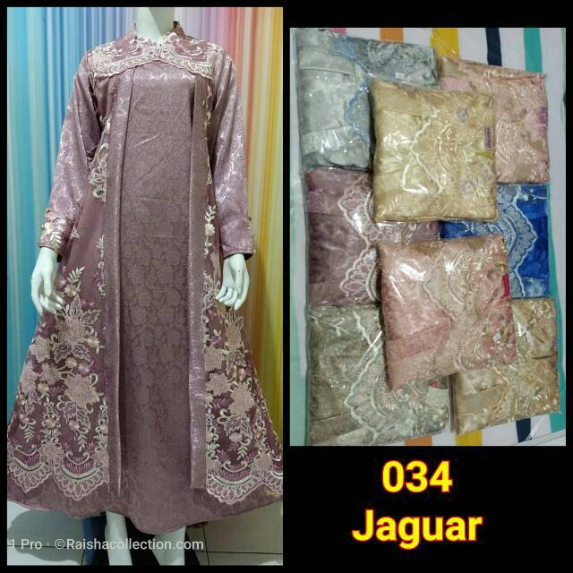 Gamis Brokat Nagita Mewah Murah Lebaran