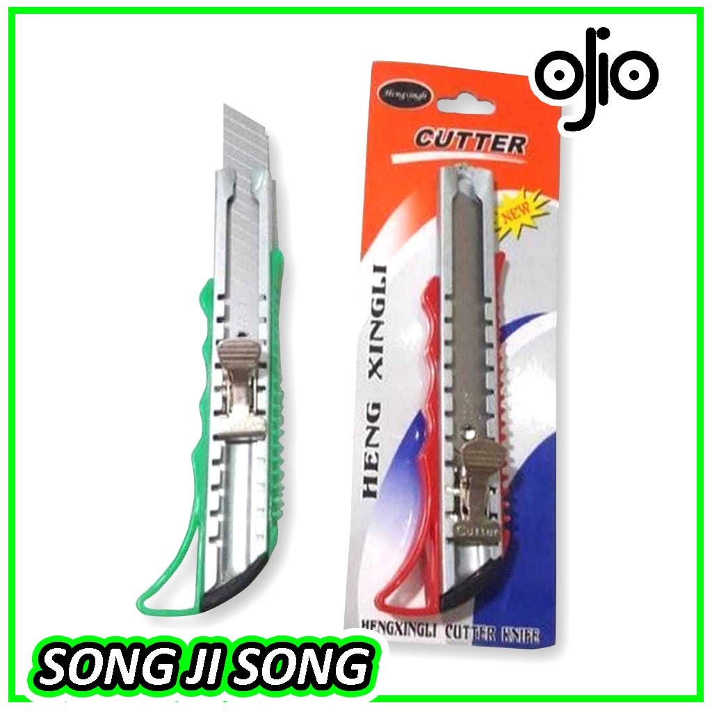 

Cutter Silet Potong kertas - Pisau Cutter Dorong Besi - Cutter Sleding Besi Heng Xingli Tajam