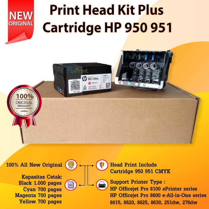 Print Head Kit Printer HP Officejet Pro 8100 8600 8610 8620 Original Cartridge 950 951