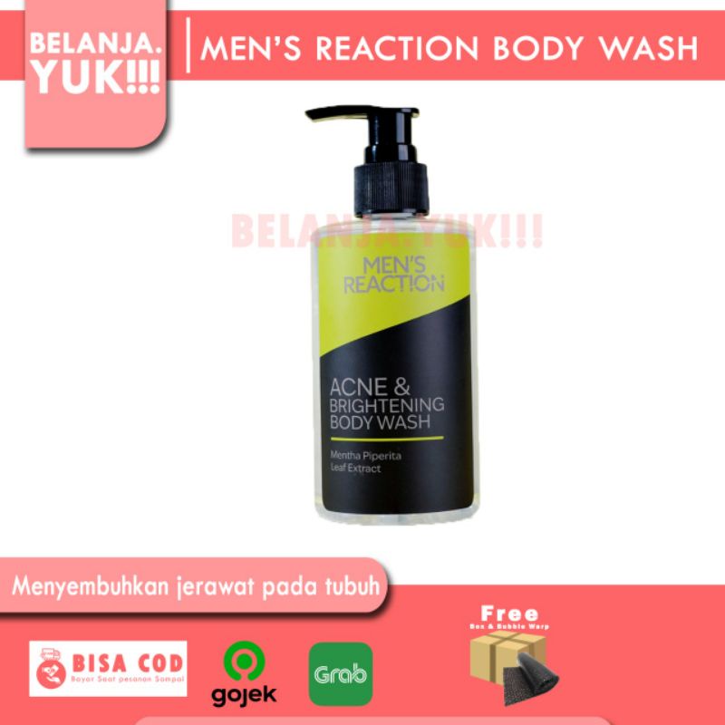 MENS REACTION BODY WASH ACNE SKIN SABUN MANDI PRIA SABUN MANDI JERAWAT BODY WASH BRIGHTENING