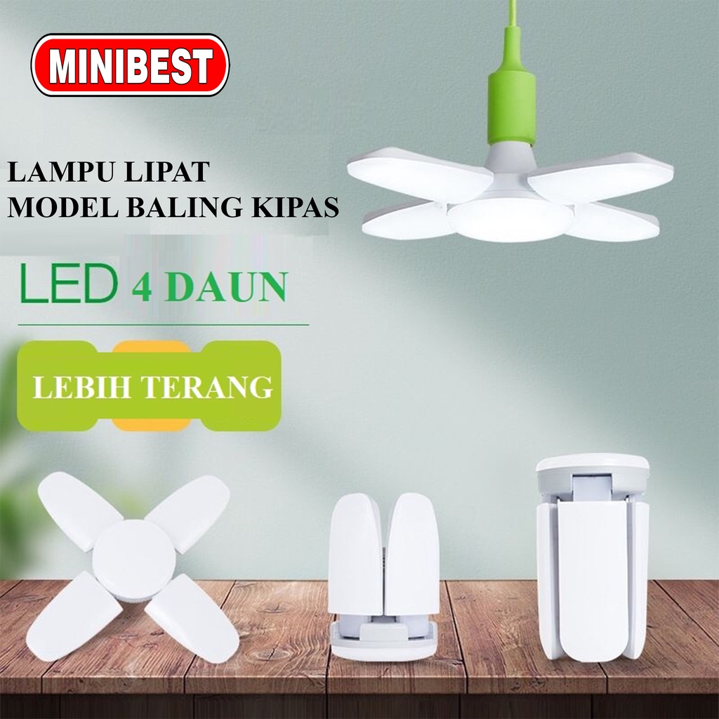 [MB] Lampu Lipat Bohlam Fan Blade LED / Lampu Kipas LED Model Daun / Lampu Lipat Kipas 28W LAMPU LED SUPER TERANG