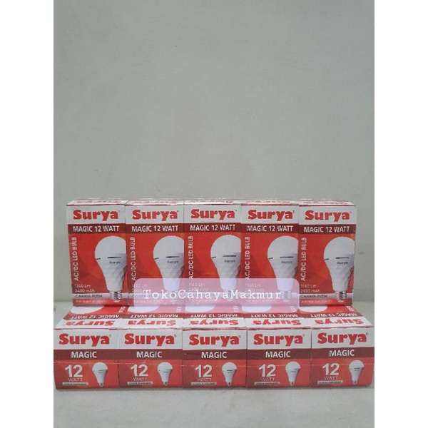 Lampu Emergency Led Buld Magic Surya 12w 12watt / Lampu Darurat Murrah