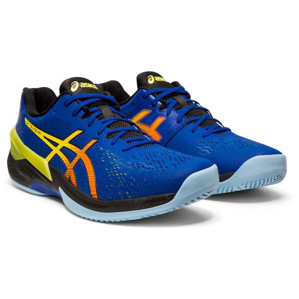 Asics SKY ELITE FF MT Mens Blue Volleyball Shoes | Shopee Indonesia