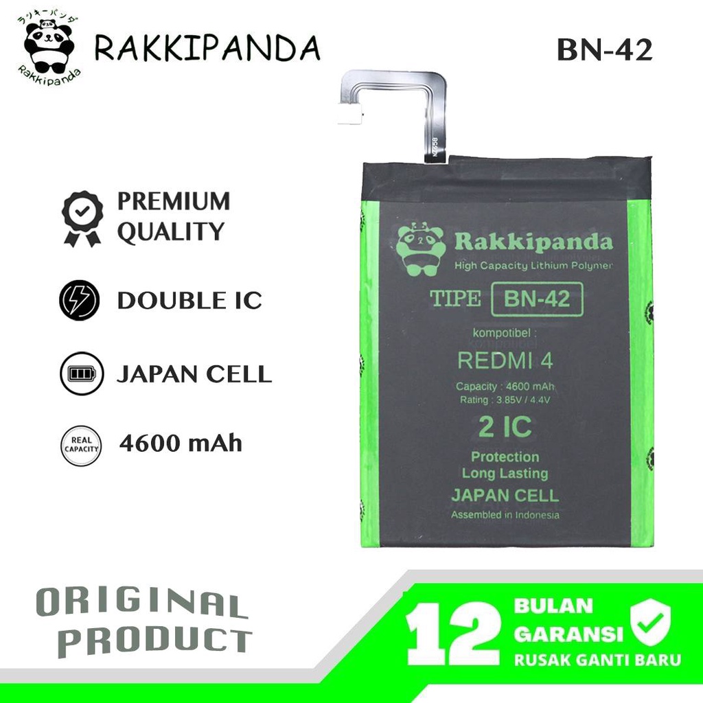 (R/K)- RakkiPanda - BN42 BN 42 Redmi 4 Batre Batrai Baterai