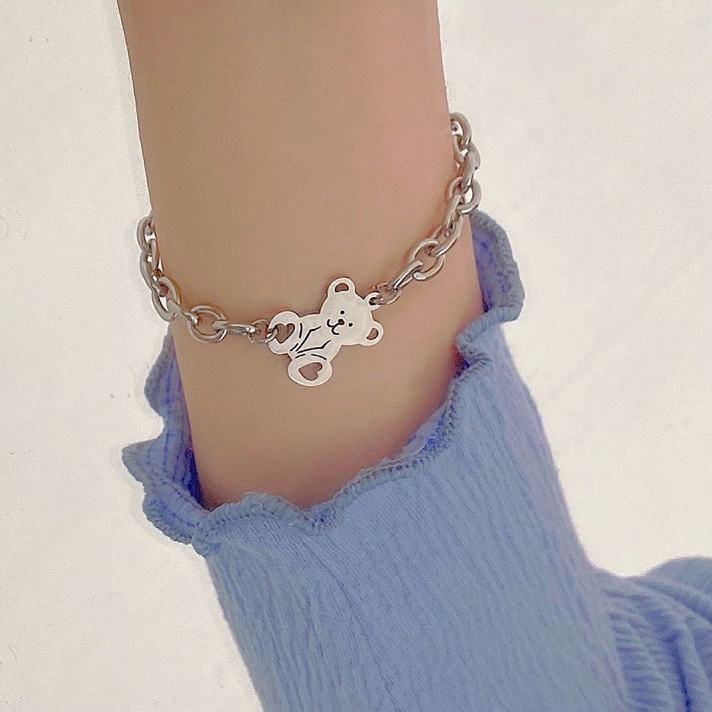2021 baru Korea ins manis kepribadian style CINTA Beruang gelang minoritas desain sederhana manis ga