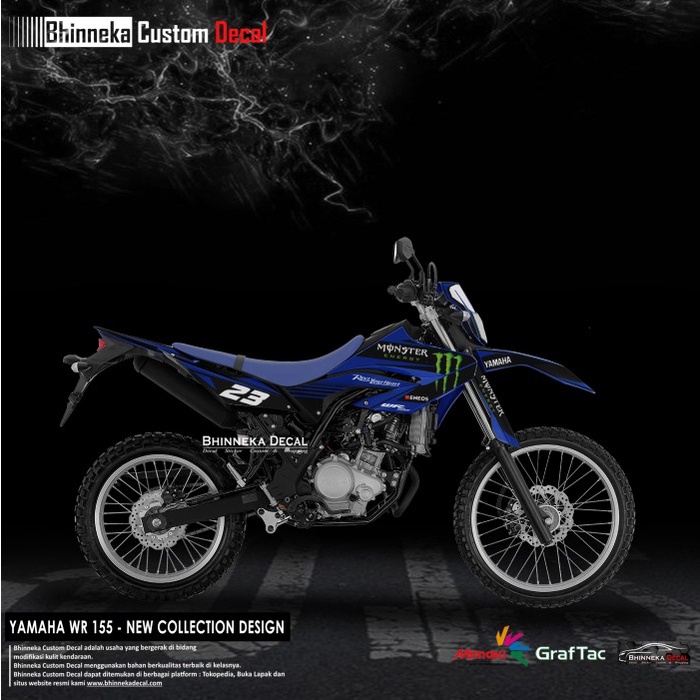 DECAL STICKER SUPER PREMIUM WR 155 MONSTER BLUE