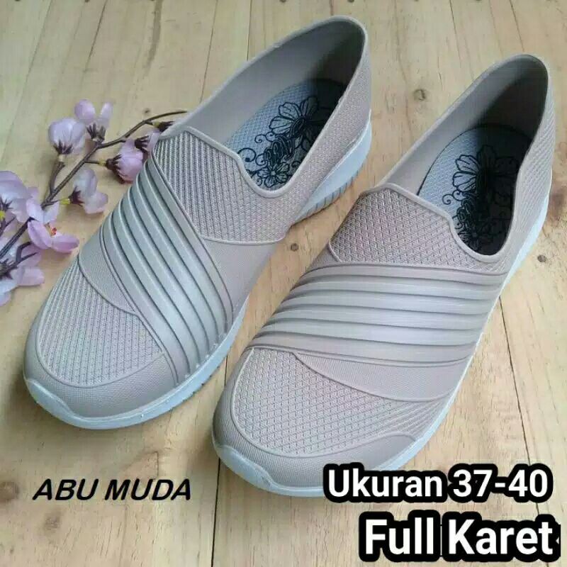 [COD]SEPATU KARET WANITA SLIP ON ATT SWL 480 TERKEREN