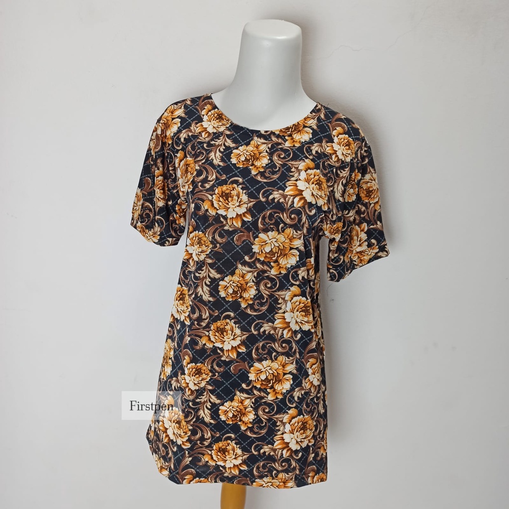 KAOS JUMBO MOTIF BUNGA WANITA WARNA