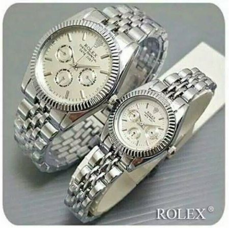 Flash Sale Jam Tangan Couple Murah RLX Rantai Crono Hiasan