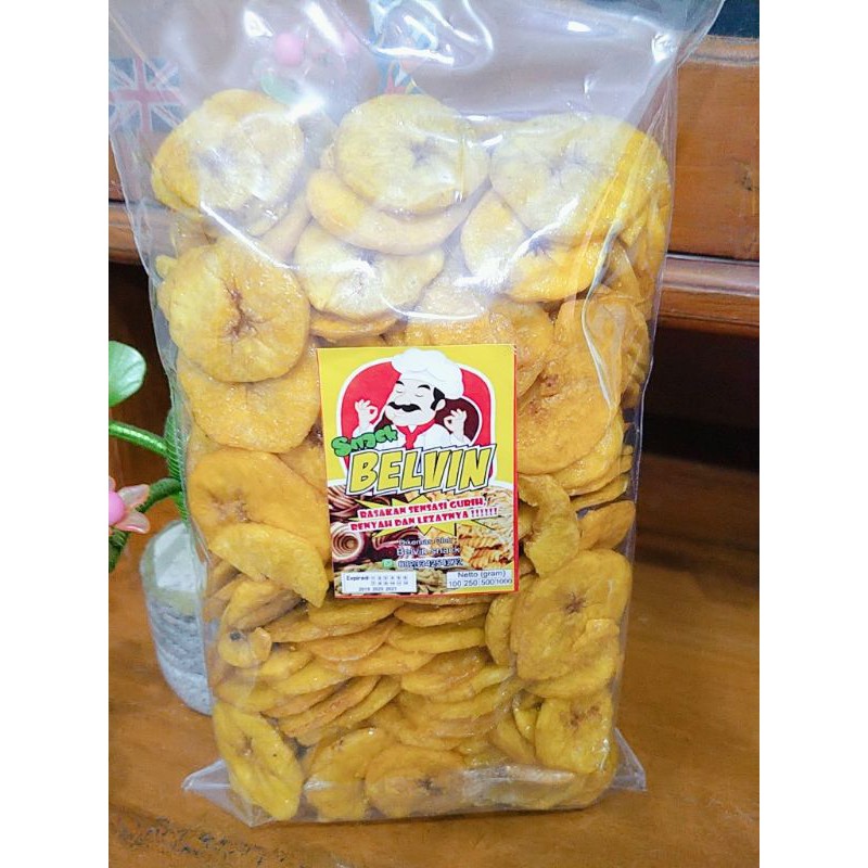 

Kripik Pisang Coin Manis Super 500gr
