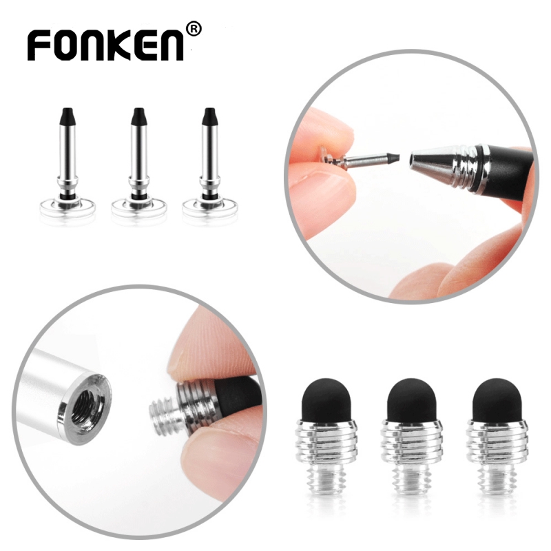 

Fonken 2 in 1 Universal Capacitive Pen Touch Screen Drawing Stylus Pen Replacement Disc Tip Rubber Touch Head