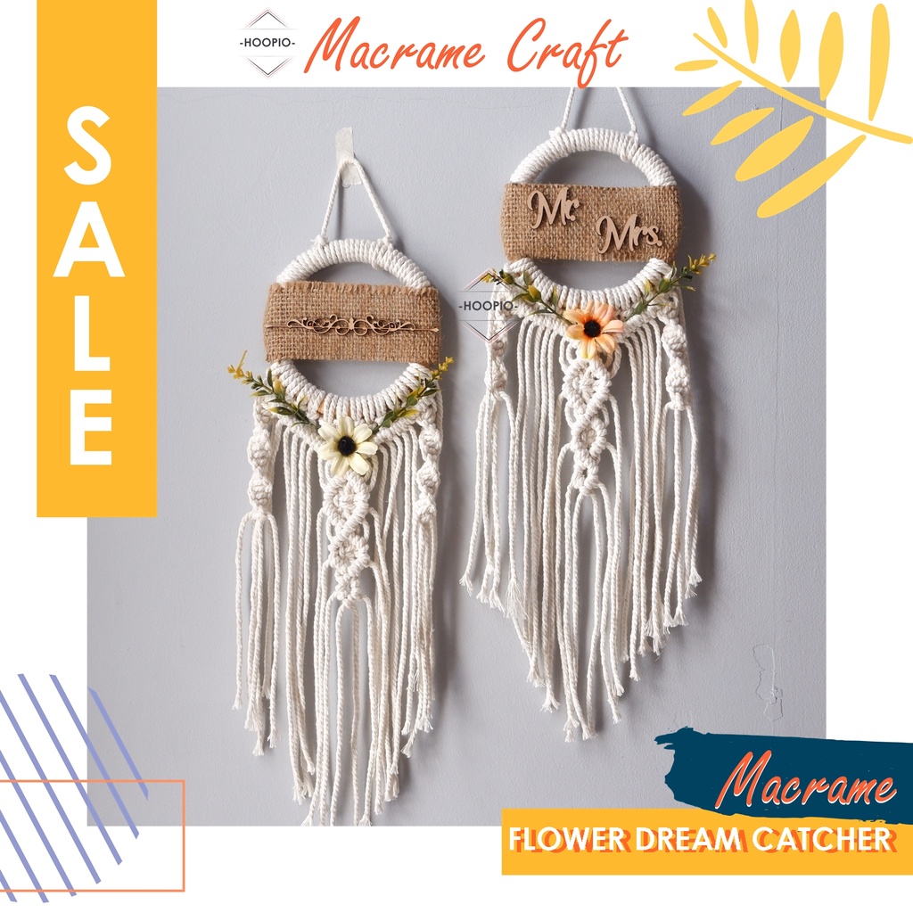 [HOOPIO] DREAM CATCHER | MACRAME FLOWER DREAM CATCHER | HIASAN DINDING | DEKORASI DINDING