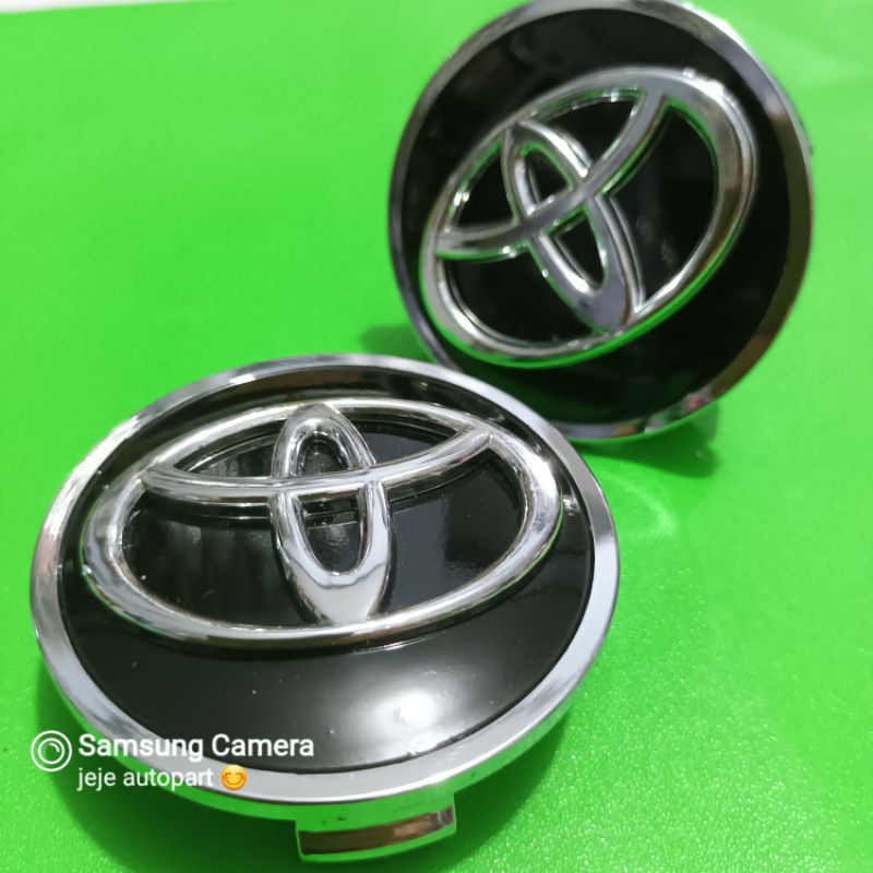 dop roda tutup as velg toyota black chrome innova , avanza  veloz 2016 diameter 6.2cm