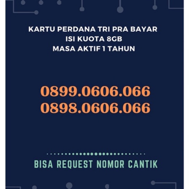 Nomor Cantik TRI 310122.3