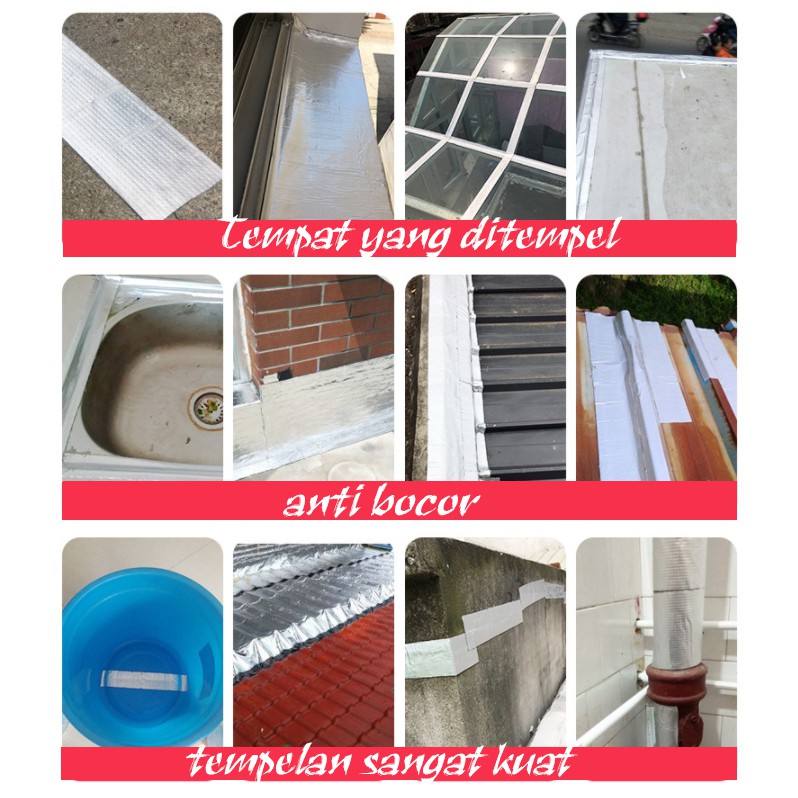 Lakban Aluminium Anti Bocor Anti Air Anti Api Waterproof Tape Super