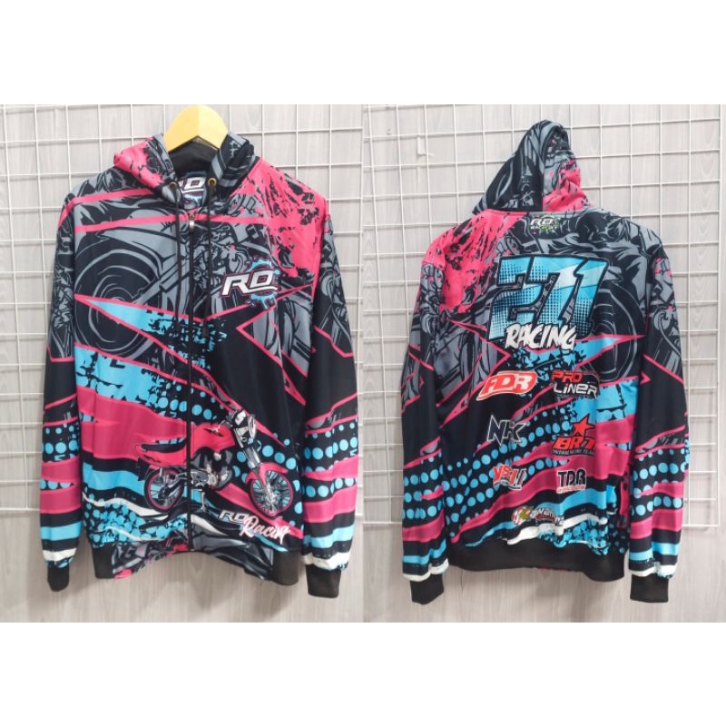 JAKET RACING MANDALIKA/JAKET RACING /JAKET RACING STAR/ BALAP PRINTING  DEWASA PRIA WANITA-R start turkis