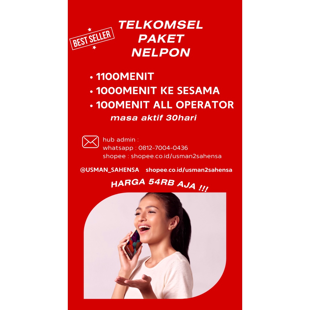 PAKET NELPON TELKOMSEL 1100MENIT
