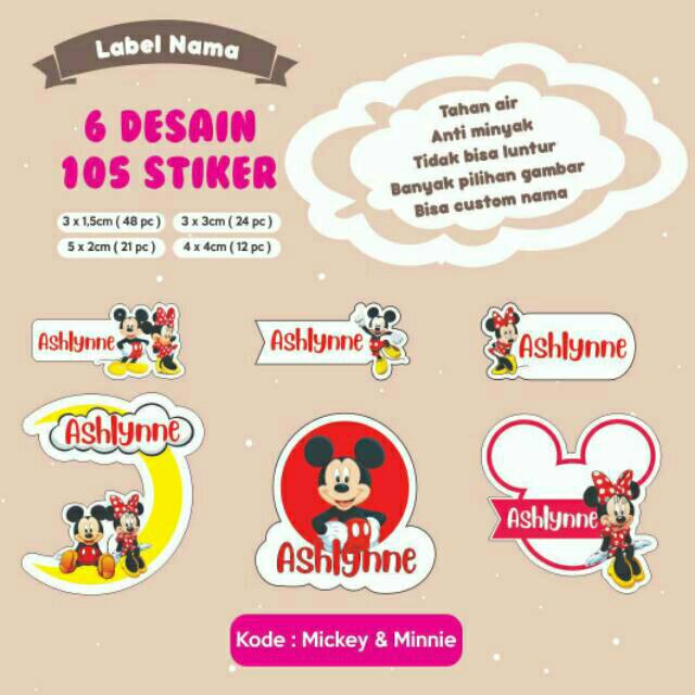 

LABEL NAMA WATERPROOF (STIKER TUMBLER/ STIKER MUG/ STIKER DOT/ STIKER BOTOL ANTI AIR)