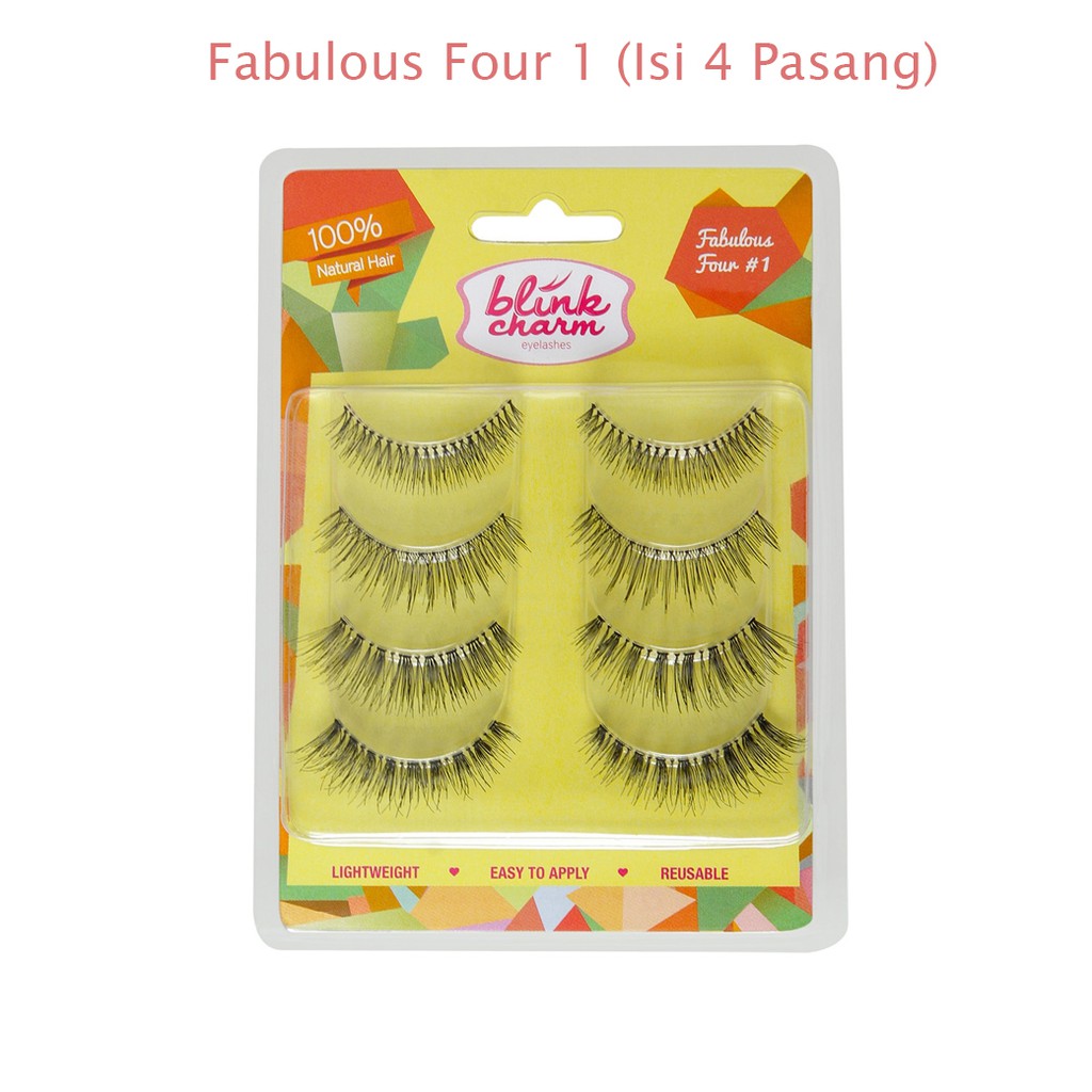 Blink Charm Eyelashes Fabulous Four(Isi 4 Pasang )(Choose Type)