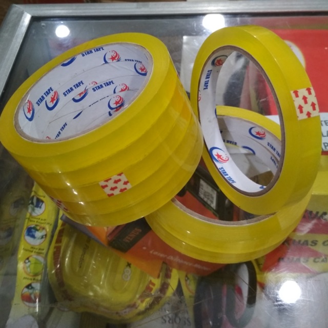 ISOLASI MURAH 1/2 INCH 72 YARD SETENGAH INCH STAR TAPE (ISOLASI TERMURAH)