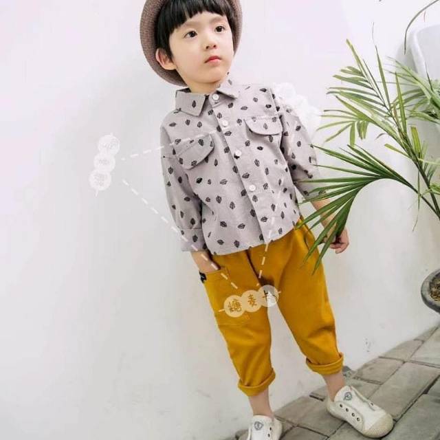 DIS81 - BAJU ANAK IMPORT KOREAN LEAVES (IMPORT)