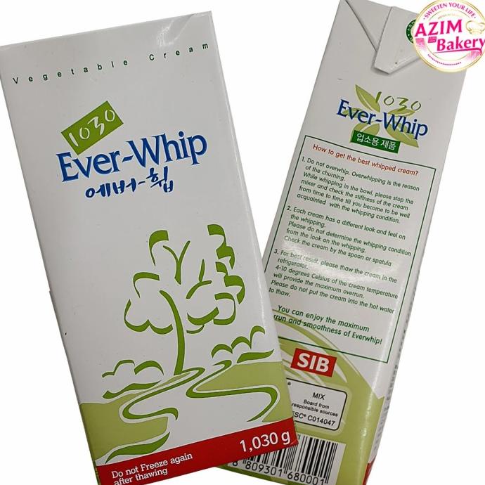 

(BISA COD) (EVERWHIP) Vegan Nabati Cream Original 1030 gram - Vegetable Whip Krim