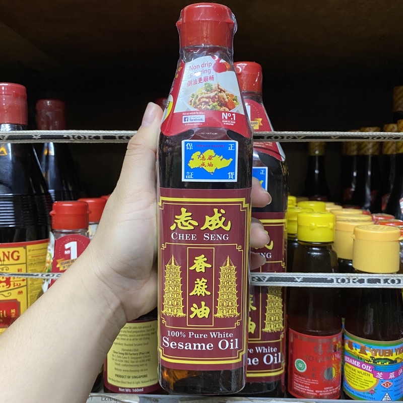 

(375ml) Minyak wijen pagoda/ Pagoda wijen/ Wijen Chee Seng/ Pure white sesame oil