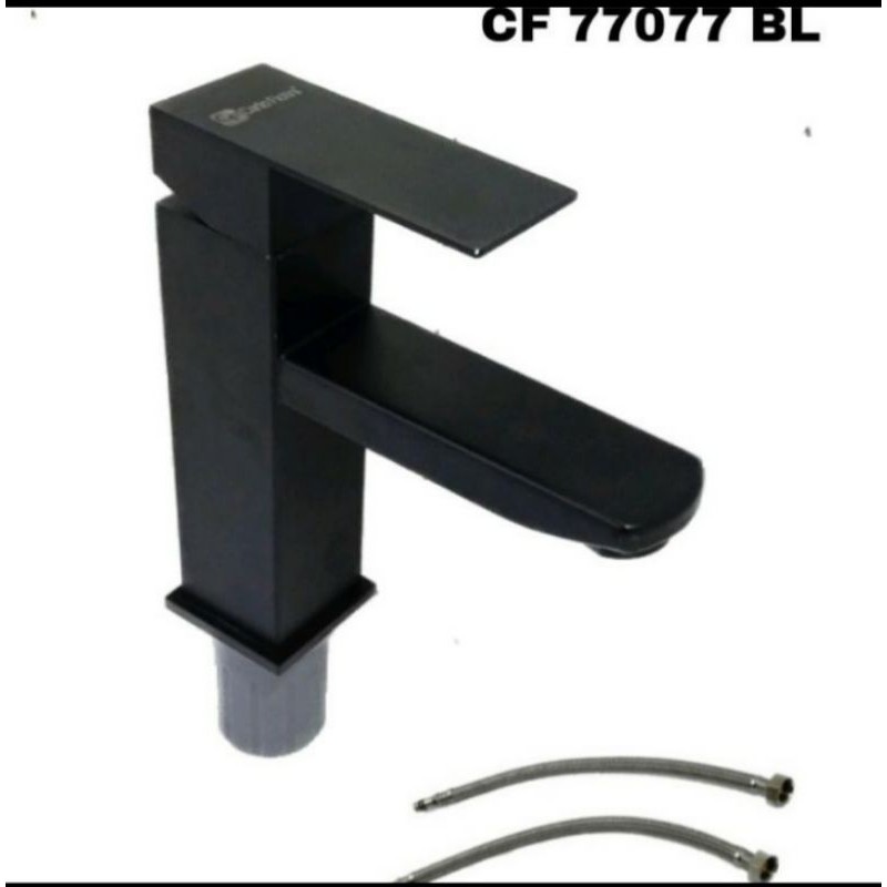 KRAN WASTAFEL KOTAK MIXER MINIMALIS BLACK / KRAN WASTAFEL MINIMALIS PANAS DINGIN