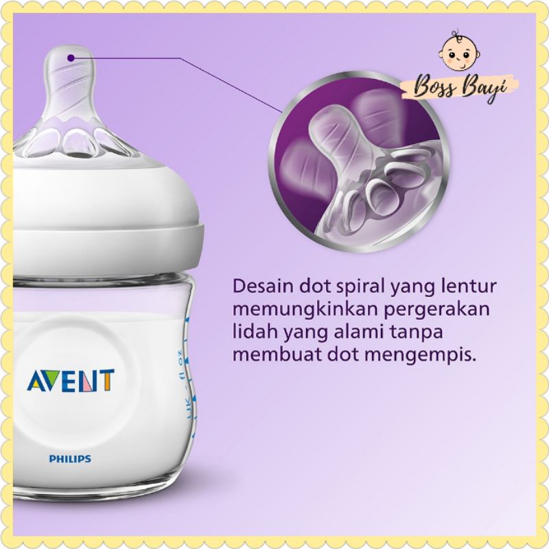 AVENT PHILIPS Feed Bottle Natural Botol Dot Susu Bayi Anak 125ml