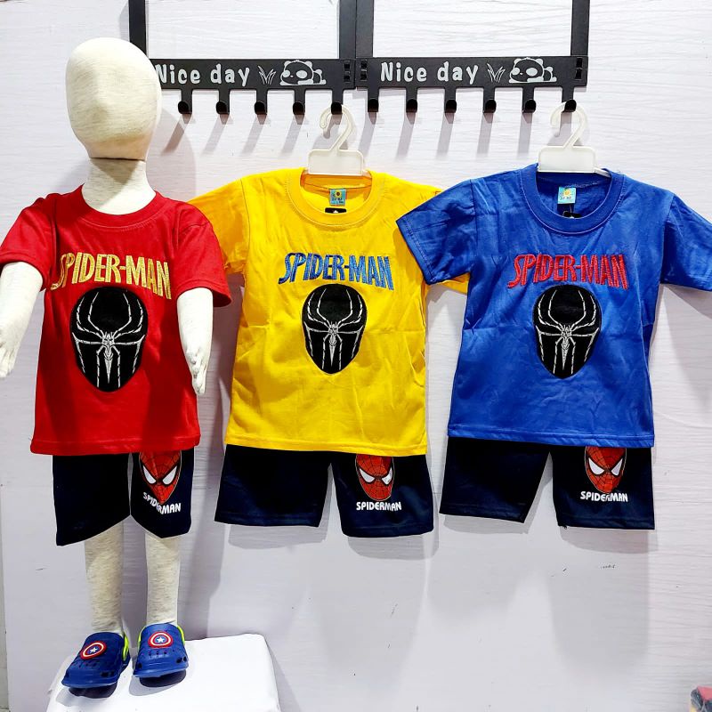 setelan anak laki laki dalmal spider bordir