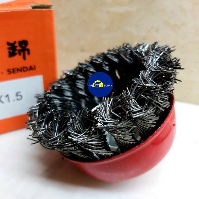 KEPANG - Sikat Kawat Mangkok KEPANG Gerinda / TWISTED Wire Cup Brush Wheel - KING 3&quot;