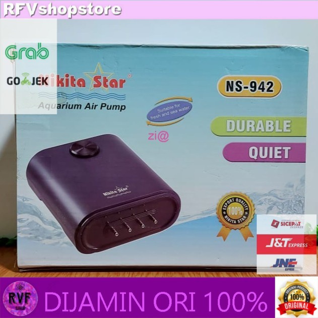 NIKITA STAR NS 942 AERATOR 4 LUBANG AIRPUMP AQUARIUM POMPA UDARA ORI