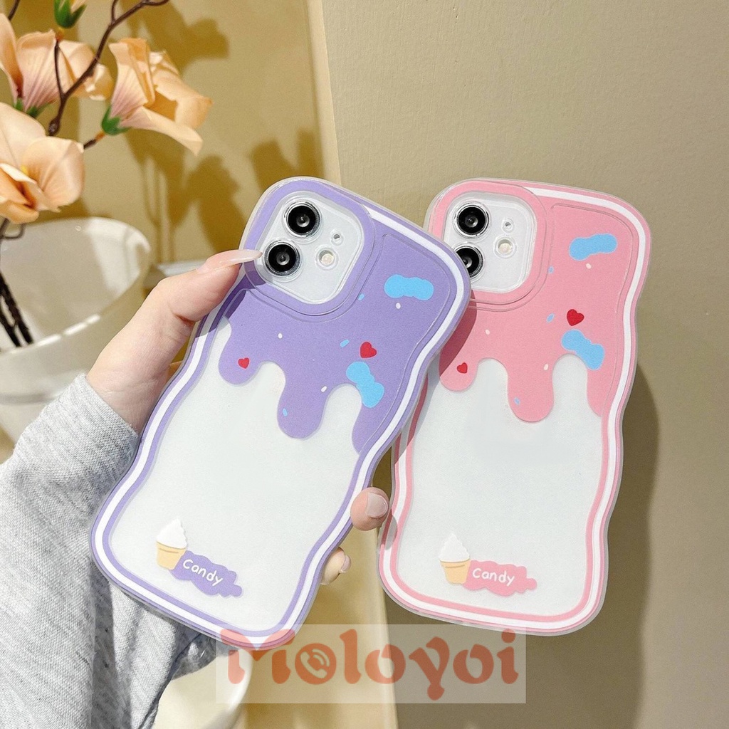Casing Softcase TPU iPhone 11 14 12 13 Pro MAX 7 8 6 6s 14 Plus X XR XS MAX SE 2020 Aksen Macaron
