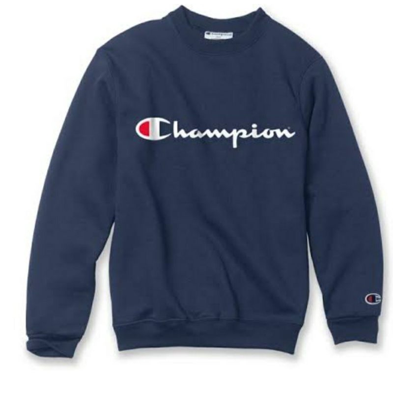 CREWNECK CHAMPION SWEATSHIRT BASIC SWEATER SABLON PRIA WANITA