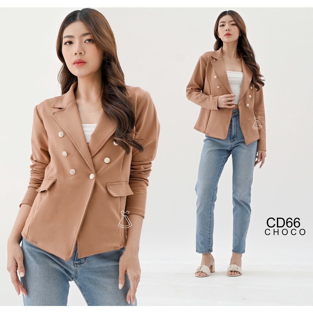 SEOLUX - CD66 - Blazer Scuba Cropped Casual