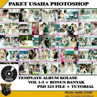 Download Dvd Photo Template Album Kolase Wedding Pernikahan Photobook Collage Psd Photoshop Vol 1 2 3 Shopee Indonesia PSD Mockup Templates