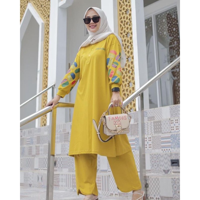 ONESET OVERSIZE CHATIFA BUSUI-Mustard