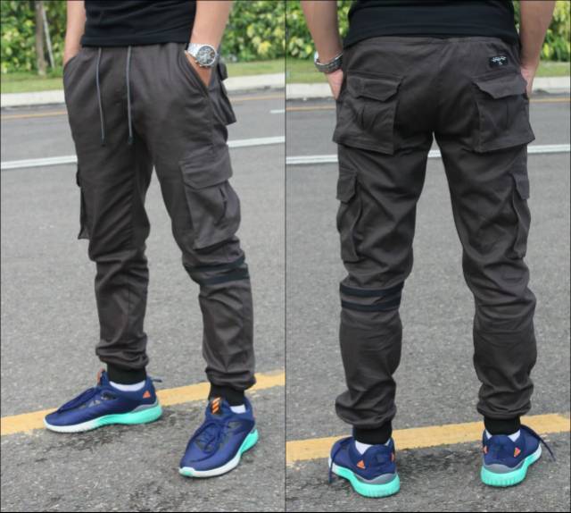 Celana jogger cargo panjang