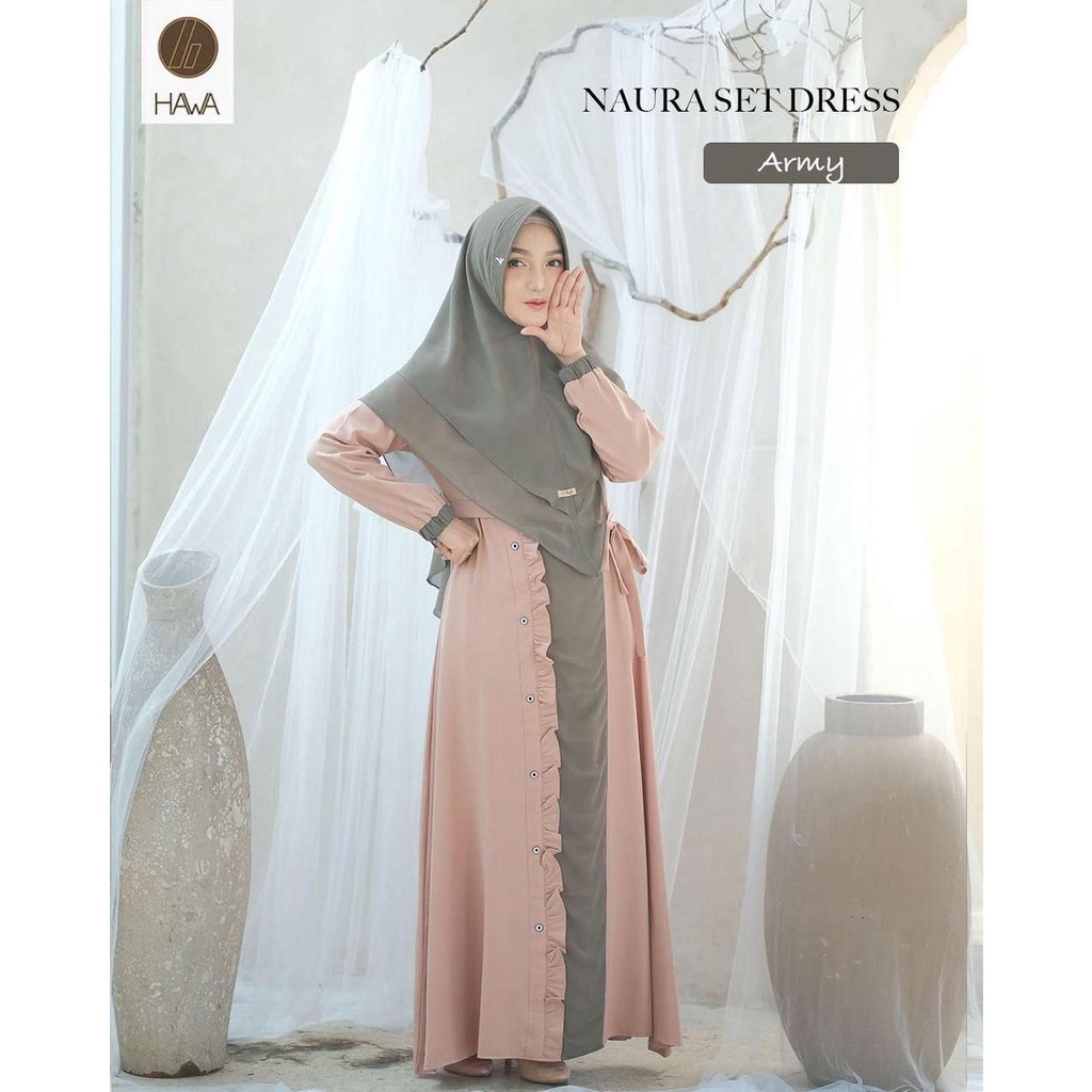 Terlaris Gamis Wanita Lengan Panjang Fashion Muslim Devi Fit  L-XL Lingkar Dada 100cm Panjang 130 CM