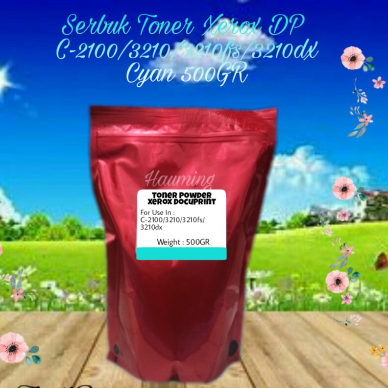 Serbuk Toner Fuji Xerox Docuprint DP C2100 C3210 C3210FS C3210DX C-2100 3210 3210FS Cyan 500gr