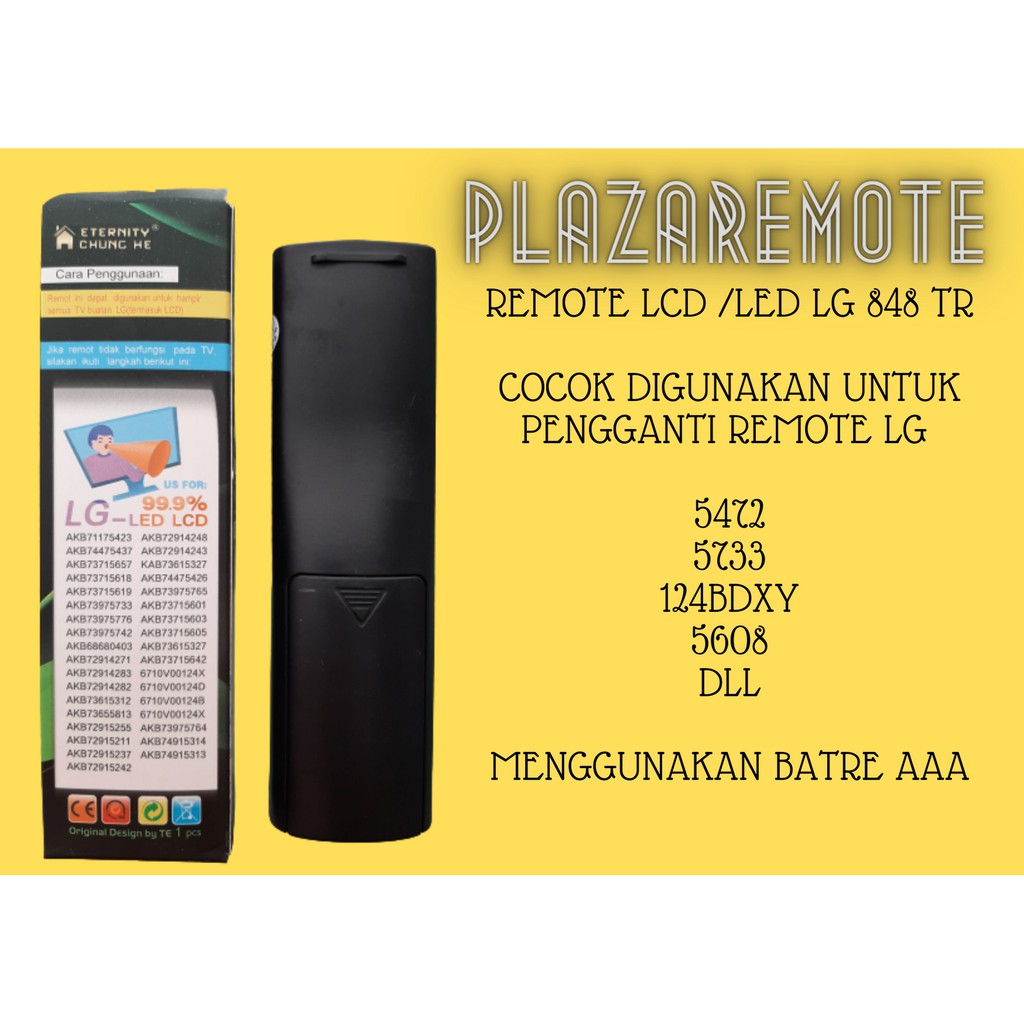 REMOTE LG TV MULTI TABUNG LCD LED 848 TR