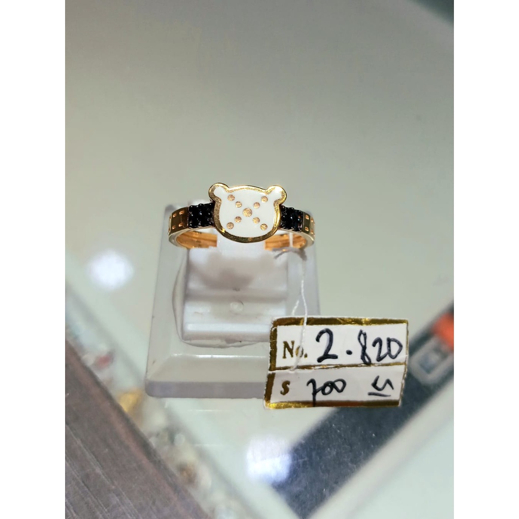 Cincin Emas Fashion Bear Kadar 70% 2.82 Gram Size 15