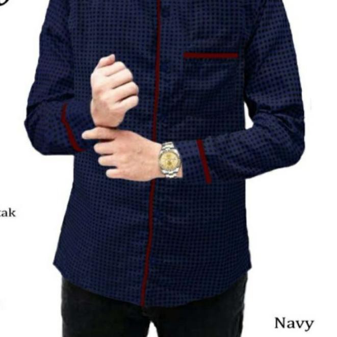 ♘ TJ BAJU KEMEJA KOKO LENGAN PANJANG ➷